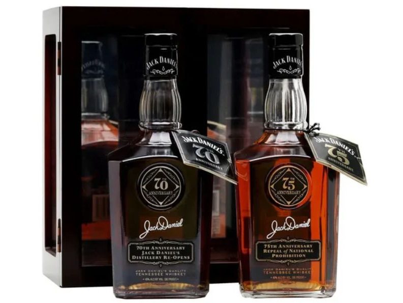 Jack Daniel's Old No. 7 Brand 70th & 75th Anniversary Presentation Set Tennessee Whiskey
